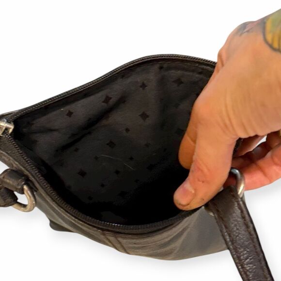 FOSSIL Women’s Vintage Brown Leather Mini Maddox Crossbody Bag - Picture 3 of 5